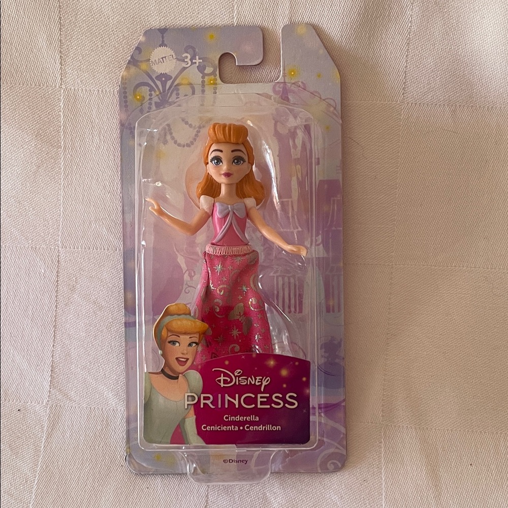 👑 Disney Princess Cinderella Mini/Small Doll in Pink Dress 👑